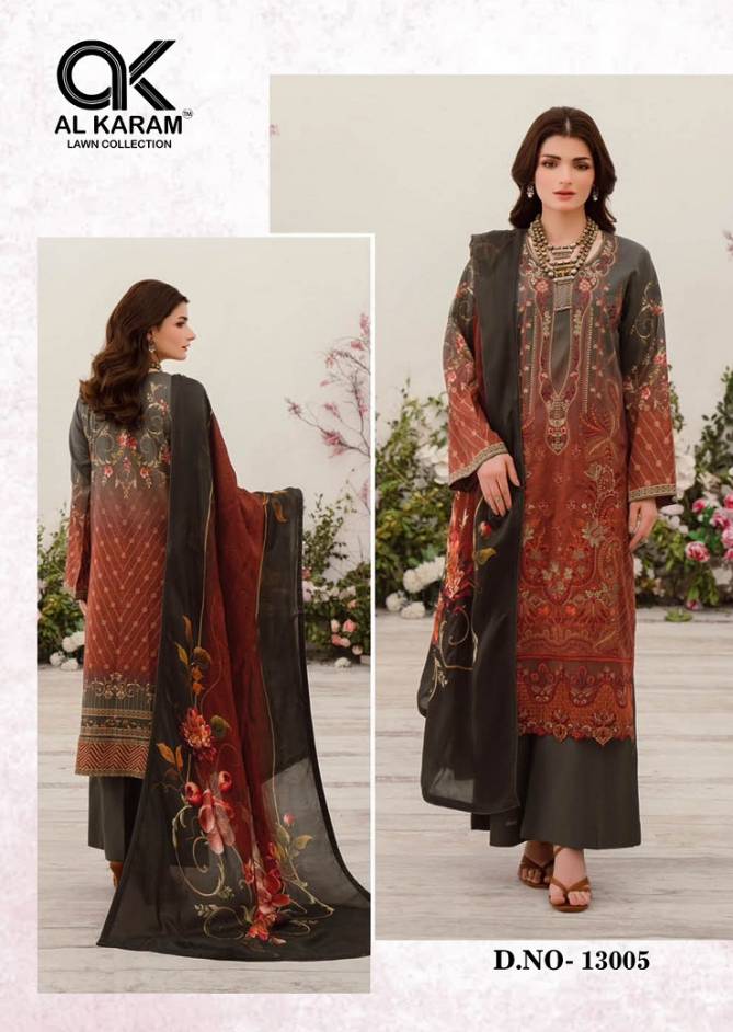 Kesariya Vol 13 By Al karam Cambric Cotton Pakistani Dress Material Wholesale Online
